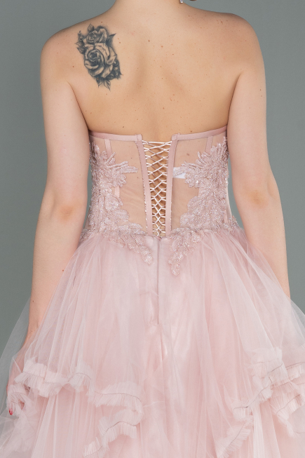 Robe de Soirée Longue Poudre ABU3082