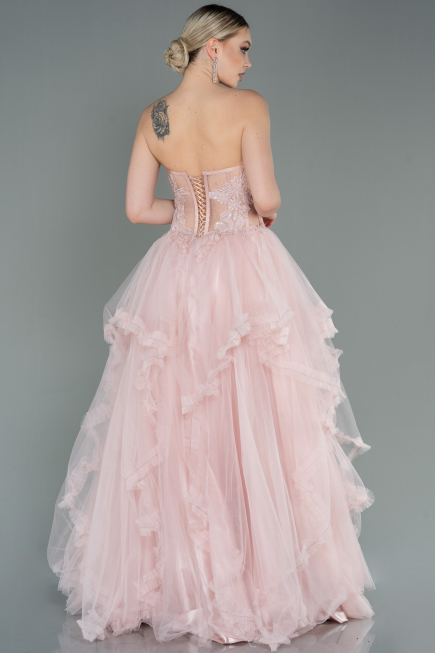 Robe de Soirée Longue Poudre ABU3082