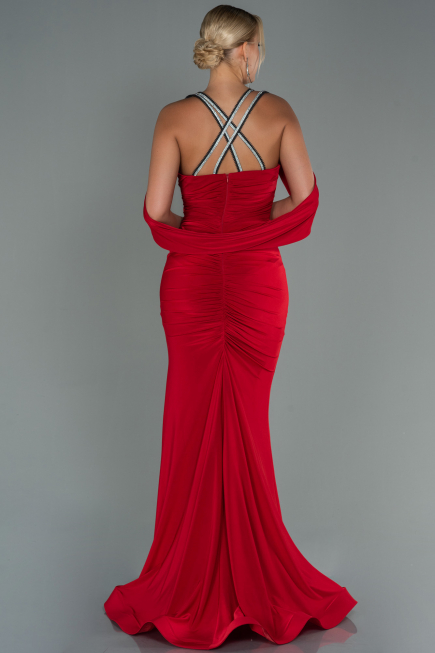 Robe de Soirée Longue Rouge ABU3101
