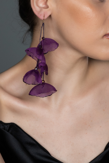 Boucle d'Oreille Violet UK575