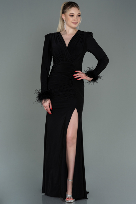Robe de Soirée Longue Noir ABU2804