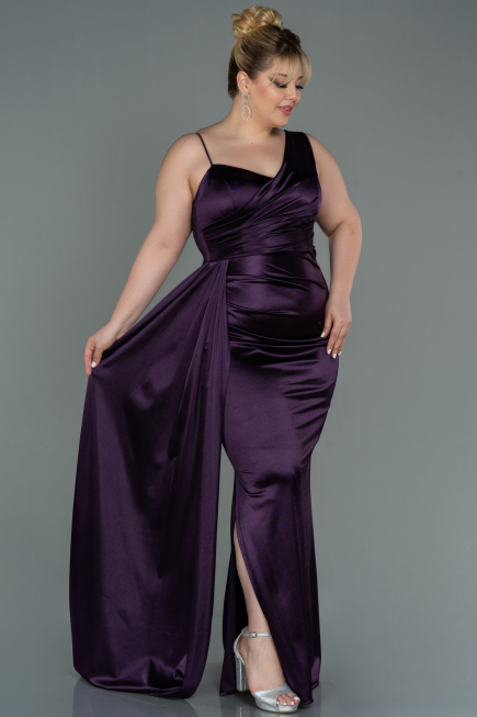 Robe Grande Taille Longue Violet ABU2932