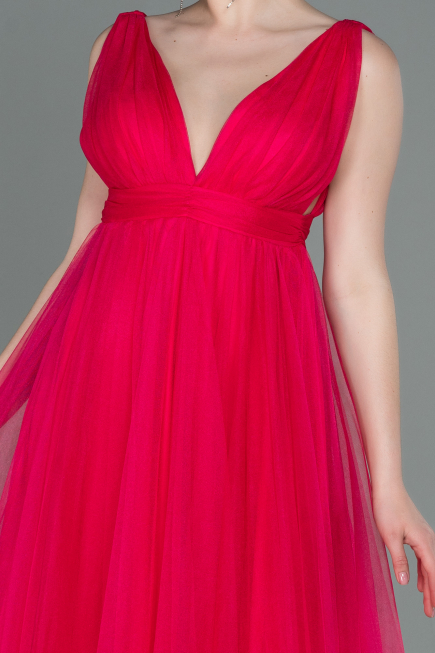 Robe de Soirée Longue Fushia ABU3135