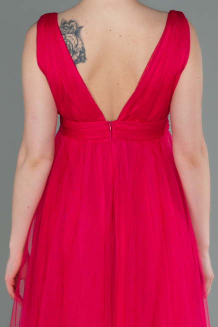 Robe de Soirée Longue Fushia ABU3135