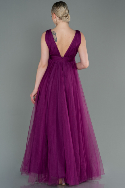 Robe de Soirée Longue Violet ABU3135