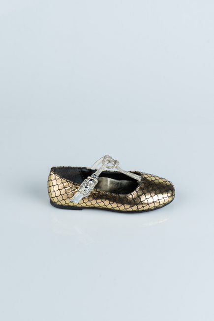 Chaussure D’enfant A motifs Or HR185