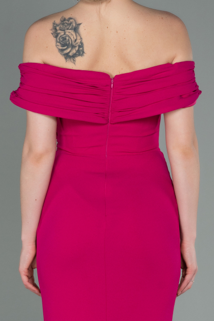 Robe de Soirée Longue Fushia ABU3156
