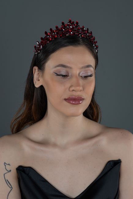Accessoire de Cheveux Rouge Bordeaux DY508
