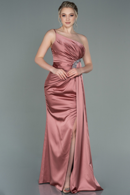 Robe De Fiançaille Satin Longue Pelure D'oignon ABU3088