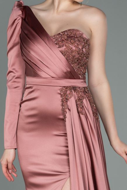 Robe De Soirée Satin Longue Pelure D'oignon ABU2610