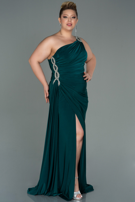 Robe Grande Taille Longue Émeraude ABU3132