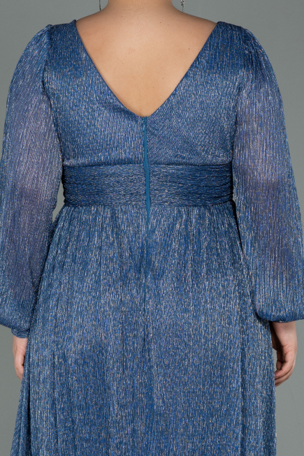 Robe de Soirée Grande Taille Longue Indigo ABU3154