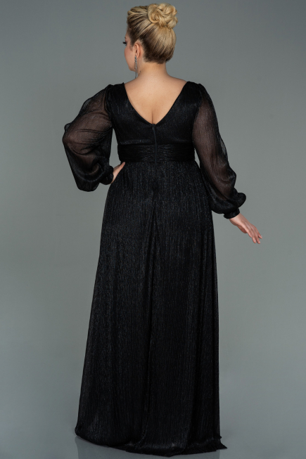 Robe de Soirée Grande Taille Longue Noir ABU3154