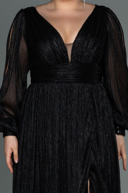 Robe de Soirée Grande Taille Longue Noir ABU3154