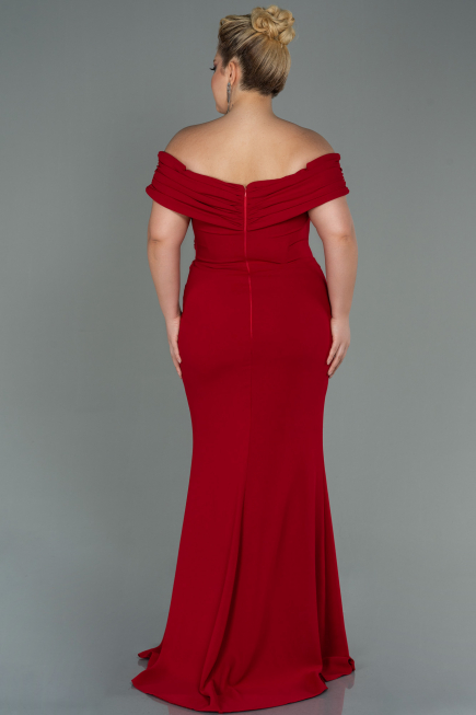 Robe de Soirée Grande Taille Longue Rouge ABU3172