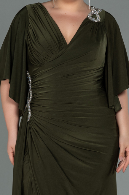 Robe Grande Taille Longue Kaki ABU3173