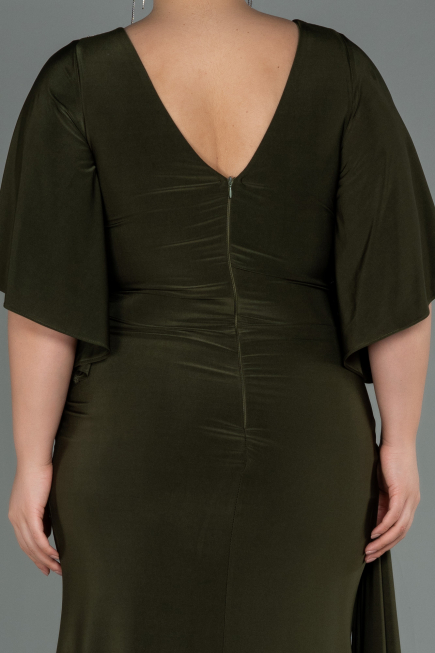 Robe Grande Taille Longue Kaki ABU3173