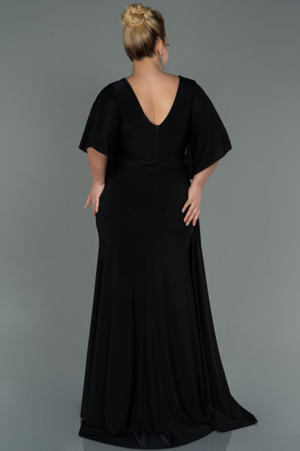Robe Grande Taille Longue Noir ABU3173
