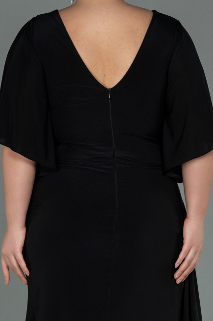 Robe Grande Taille Longue Noir ABU3173