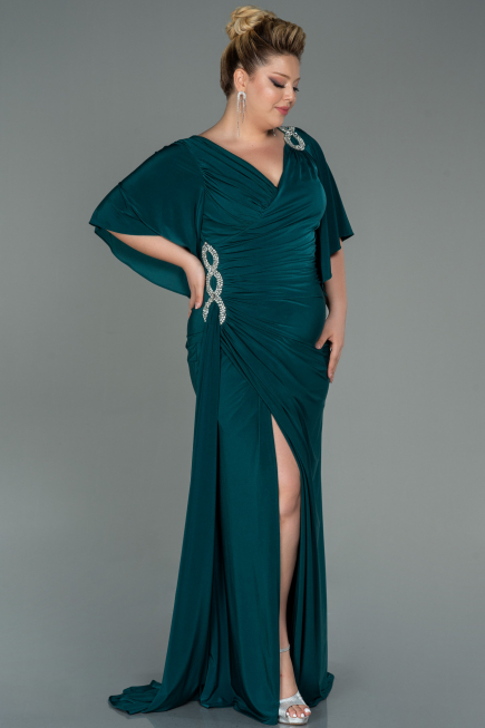 Robe Grande Taille Longue Émeraude ABU3173