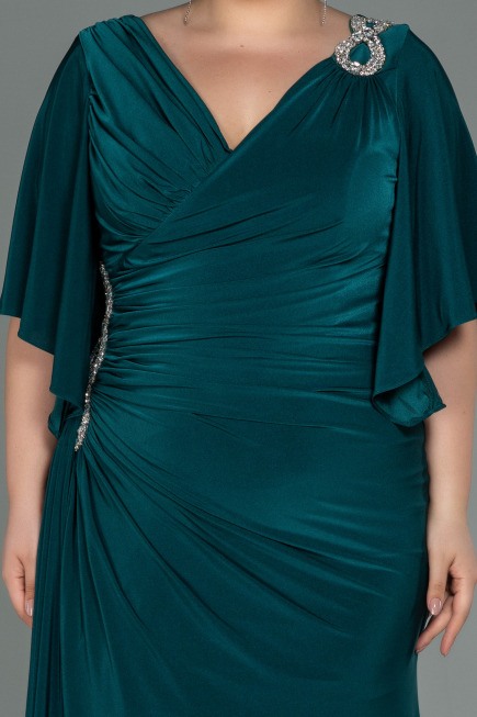 Robe Grande Taille Longue Émeraude ABU3173