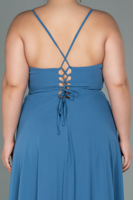 Robe De Soirée Grande Taille Longue Indigo ABU1324