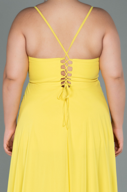 Robe De Soirée Grande Taille Longue Jaune ABU1324