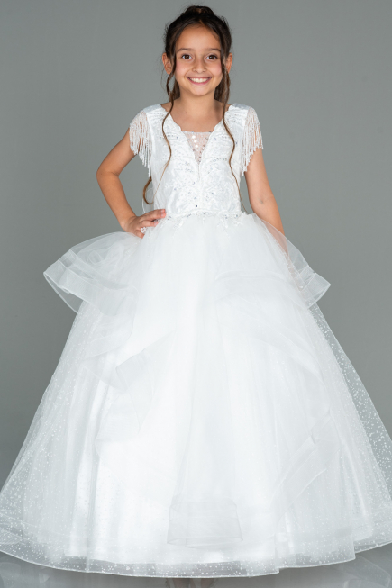 Robe de Mariage Pour Enfant Blanc AN30001