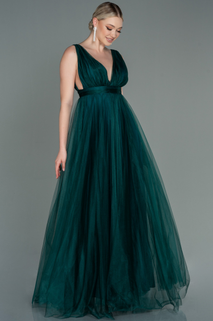 Robe de Soirée Longue Émeraude ABU3135