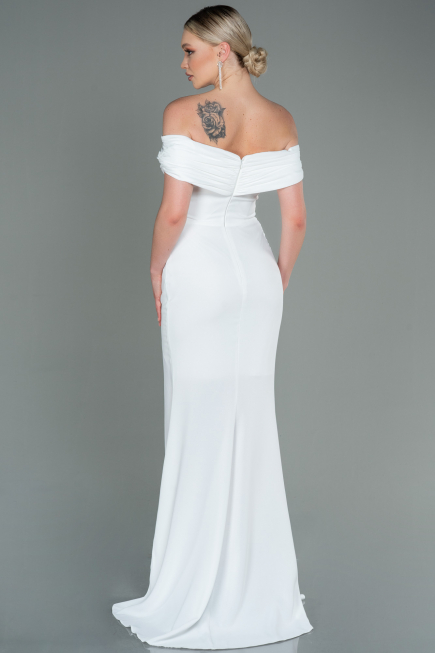 Robe de Soirée Longue Blanc ABU3156