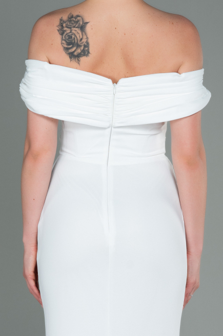 Robe de Soirée Longue Blanc ABU3156