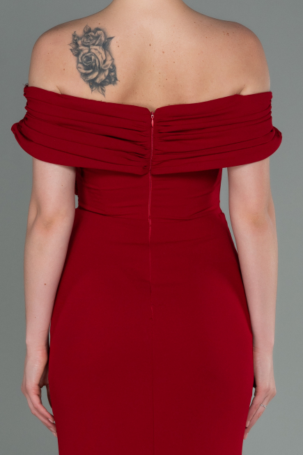 Robe de Soirée Longue Rouge ABU3156