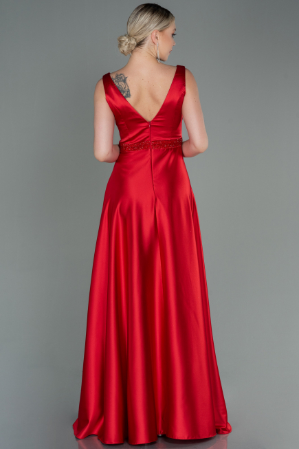 Robe de Fiançaille Longue Rouge ABU3199