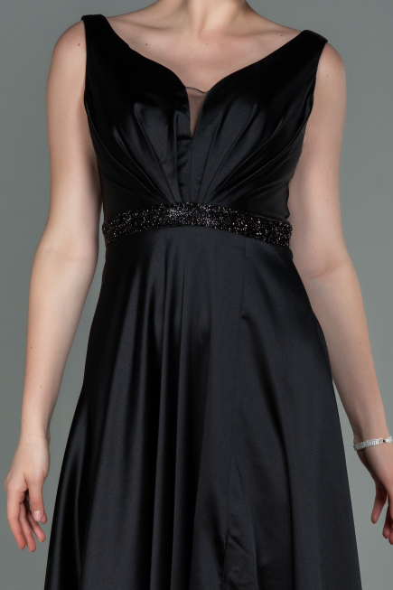 Robe de Fiançaille Longue Noir ABU3199