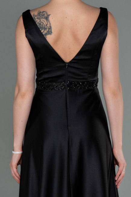 Robe de Fiançaille Longue Noir ABU3199