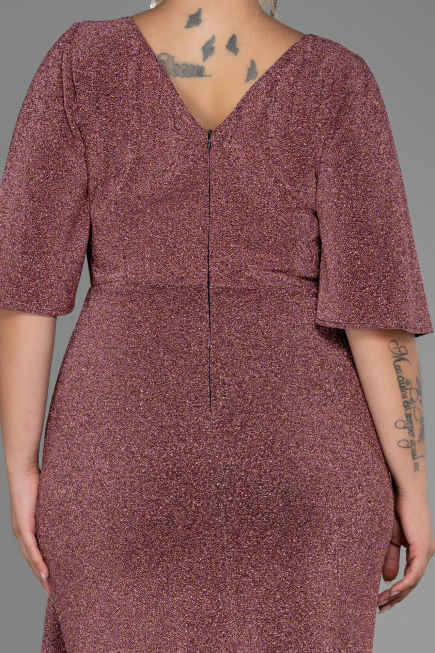 Robe De Soirée Grande Taille Midi Poudre ABK1625