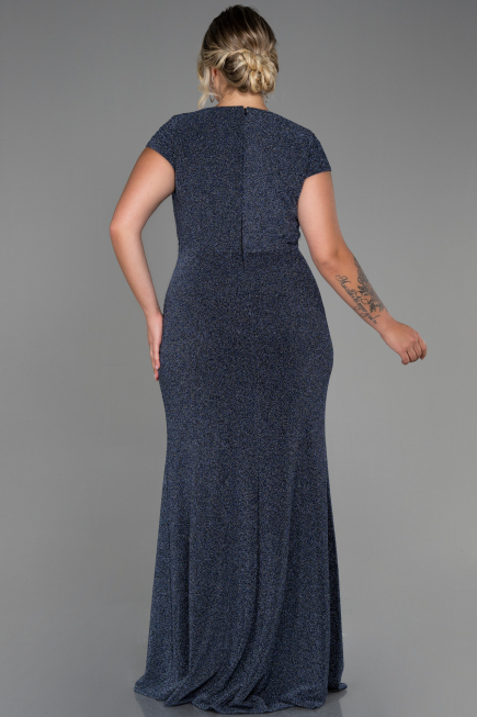 Robe De Soirée Grande Taille Longue Indigo ABU2870