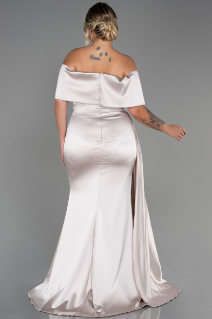 Robe Grande Taille Satin Longue Vison ABU2873