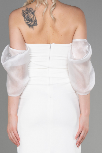 Robe de Cérémonie Midi Blanc ABK1796