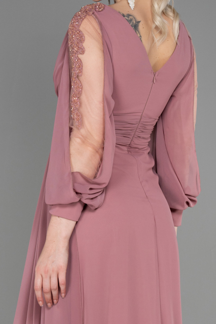 Robe de Soirée Longue Mousseline Pelure D'oignon ABU3220