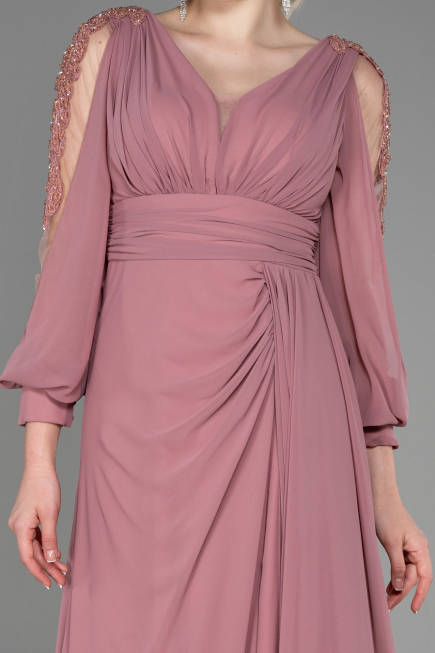 Robe de Soirée Longue Mousseline Pelure D'oignon ABU3220