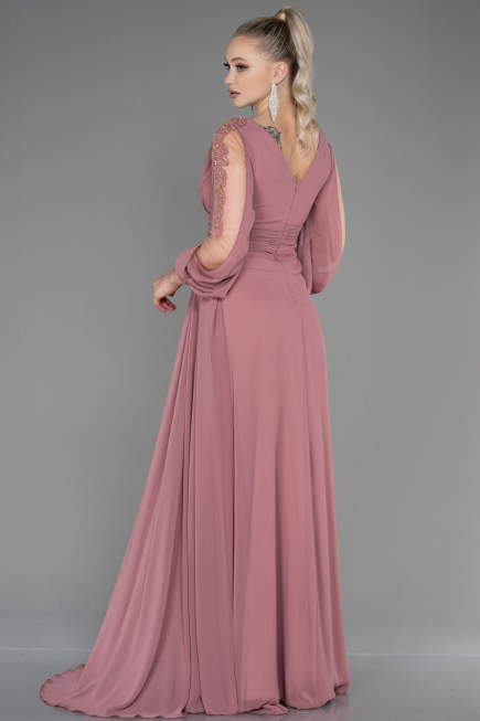 Robe de Soirée Longue Mousseline Pelure D'oignon ABU3220