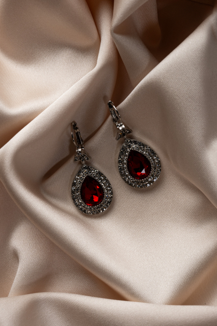 Boucle D'Oreille Rouge UK527