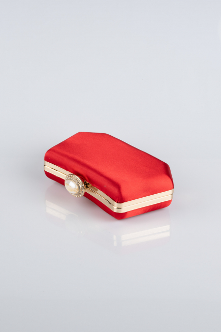 Sac de Soirée Luxe Satin Rouge SH812