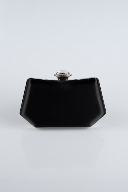 Sac de Soirée Luxe Satin Noir SH812