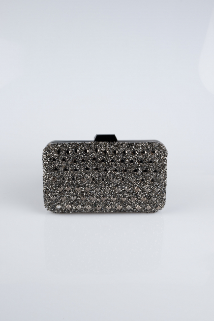 Sac de Soirée Luxe Pierreux Platine SH827