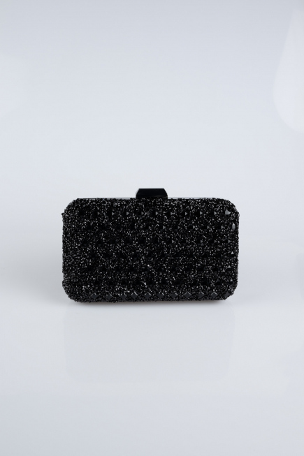 Sac de Soirée Luxe Pierreux Noir SH827