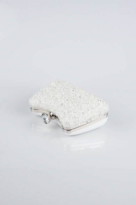 Sac de Soirée Luxe Pierreux Blanc SH828
