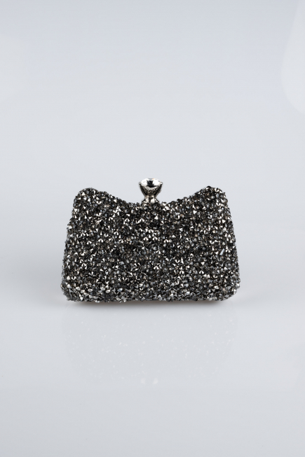 Sac de Soirée Luxe Pierreux Platine SH828