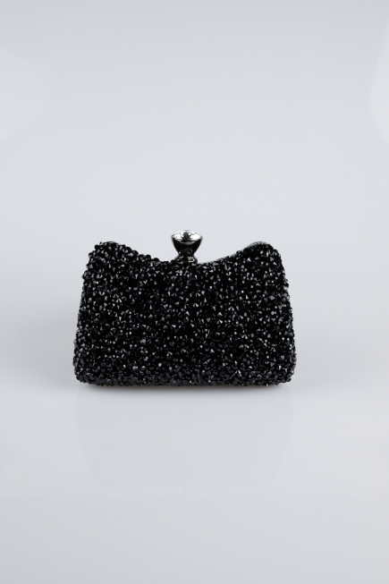 Sac de Soirée Luxe Pierreux Noir SH828